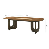Madrid Walnut Wooden 200cm Dining Table
