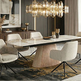 Monaco 160-240cm Pandora Ceramic Marble Extending Dining Table