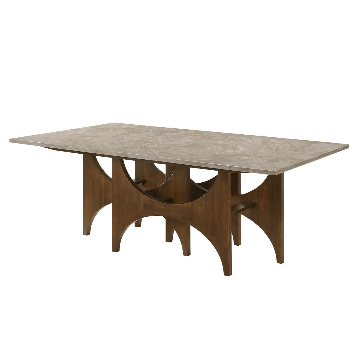 Mercado Walnut Wooden & Marble 220cm Dining Table