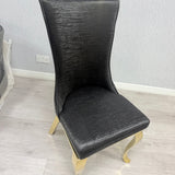 Ravello 160cm Cream & Gold Dining Table Set with Rocky Chairs