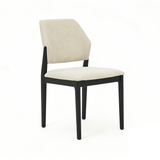Sorrento Black Wood & Cream Fabric Dining Chair