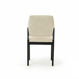 Sorrento Black Wood & Cream Fabric Dining Chair