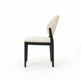 Sorrento Black Wood & Cream Fabric Dining Chair