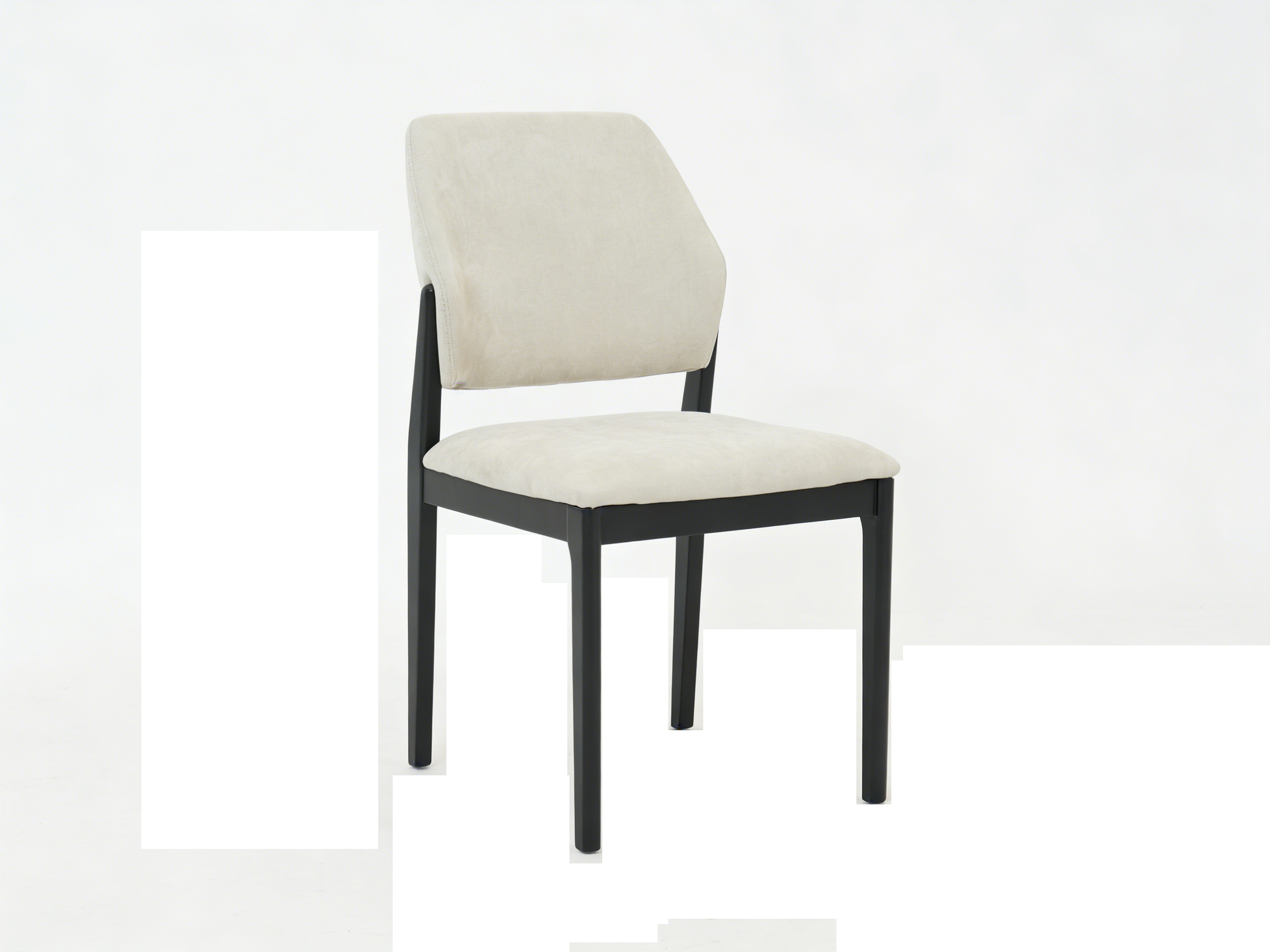 Sorrento Black Wood & Cream Fabric Dining Chair