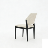 Sorrento Black Wood & Cream Fabric Dining Chair