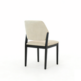 Sorrento Black Wood & Cream Fabric Dining Chair