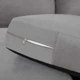 Mirabel Grey Velvet Left Hand Facing Corner Sofa