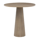 DI Designs Leckford Natural Aged Oak Ribbed Round Dining Table