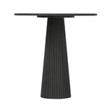 DI Designs Leckford Black Aged Oak Ribbed Round Dining Table