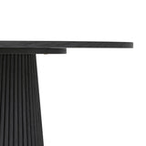DI Designs Leckford Black Aged Oak Ribbed Round Dining Table