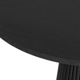 DI Designs Leckford Black Aged Oak Ribbed Round Dining Table