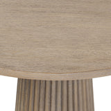 DI Designs Leckford Natural Aged Oak Ribbed Round Dining Table