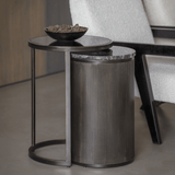 Libra Interiors Belvedere Set of 2 Nesting Side Tables - Black