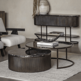 Libra Interiors Belvedere Set of 2 Nesting Coffee Tables - Black