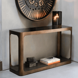 Libra Interiors Thorpe Console Table - Metal & Glass