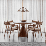 Libra Interiors Monterey Wooden Round Dining Table