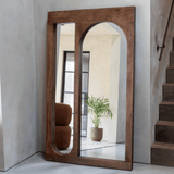 Libra Interiors  Monterey Wooden Floor Standing Mirror