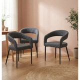 Olympia 160cm Grey Ceramic Marble Dining Table With Olympia Dining Chairs