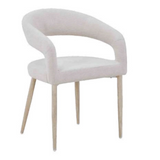 Olympia 160cm Beige Ceramic Marble Dining Table With Olympia Dining Chairs
