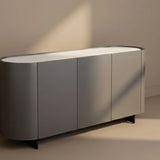 Paolo Anthracite Ceramic Marble 150CM 3 Door Sideboard