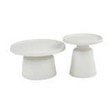 Picollo White High Gloss Set of 2 Nest Of Tables