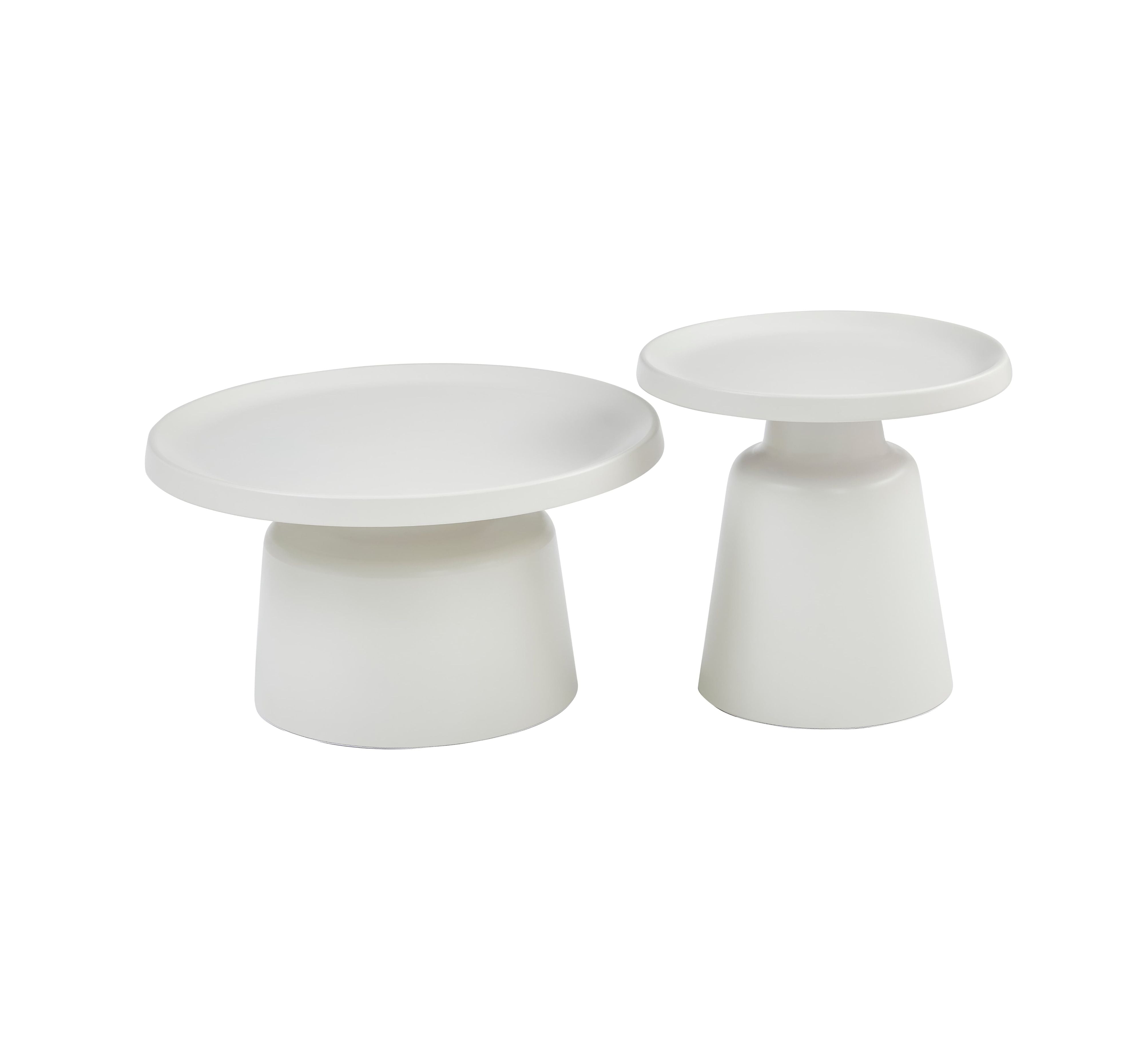 Picollo White High Gloss Set of 2 Nest Of Tables
