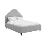 LPD Home Quince Light Grey Fabric Double Bed Frame