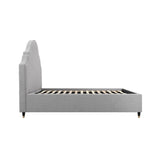 LPD Home Quince Light Grey Fabric Double Bed Frame