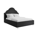 LPD Home Quince Onyx Velvet Double Bed Frame