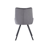Regent 160-240cm Grey Matt Ceramic Marble Side Extending Dining Table With Velvet Dining Chairs