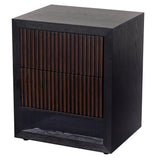 Marans 2 Drawer Bedside Table - Chocolate