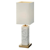 Micaela Marble Table Lamp - White