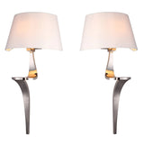 Enzo Set of 2 Wall Lamps - Nickel