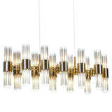 Colmar Antique Brass Over Dining Table Chandelier