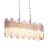 Nasser Long Chandelier - Nickel