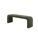 Ren Basil Chenille Boucle Fabric Bench