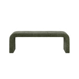 Ren Basil Chenille Boucle Fabric Bench