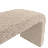 Ren Buff Chenille Boucle Fabric Bench