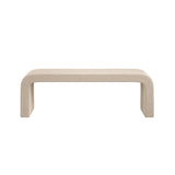 Ren Buff Chenille Boucle Fabric Bench