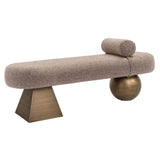 Richmond Interiors Alexander Jones Bench in Brown Tweed