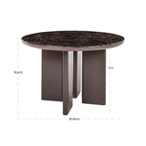 Richmond Interiors Almundi Chocolat Brown 120cm Dining Table