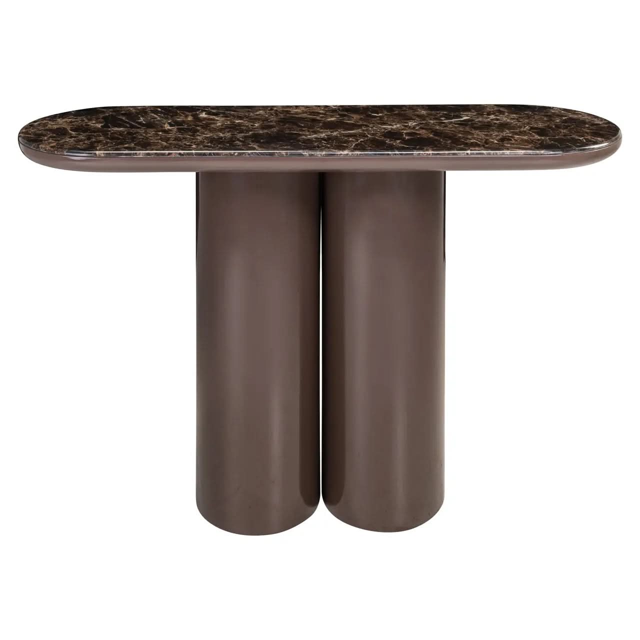 Richmond Interiors Almundi Console Table in Chocolate Brown