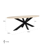 Richmond Interiors Avalon 230cm Oval Dining Table in Bronze