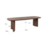 Richmond Interiors Baldwin Spicebrown 270cm Dining Table