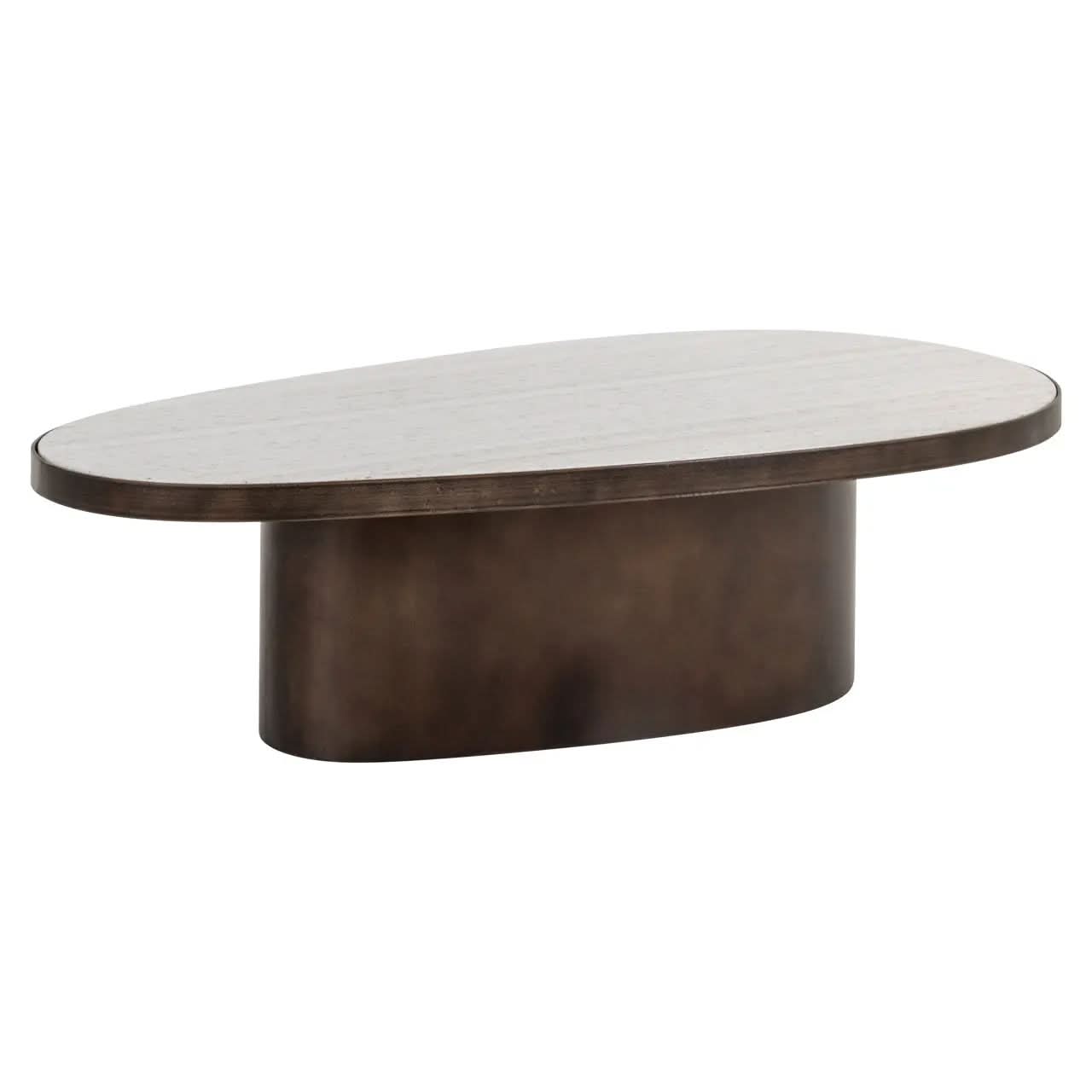 Richmond Interiors Biloxi Brown Coffee Table with Natural Wood Finish