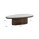 Richmond Interiors Biloxi Brown Coffee Table with Natural Wood Finish
