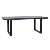 Richmond Interiors Blax 200cm Rectangular Black Oak Dining Table