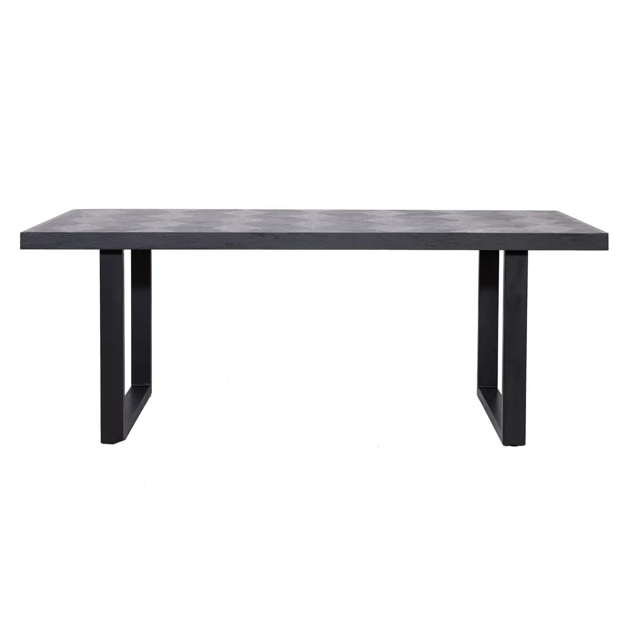 Richmond Interiors Blax 200cm Rectangular Black Oak Dining Table