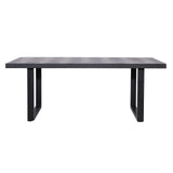 Richmond Interiors Blax 200cm Rectangular Black Oak Dining Table