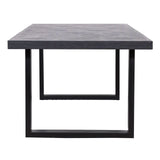 Richmond Interiors Blax 200cm Rectangular Black Oak Dining Table